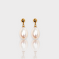 Diana Gold Drop Pearl Earrings