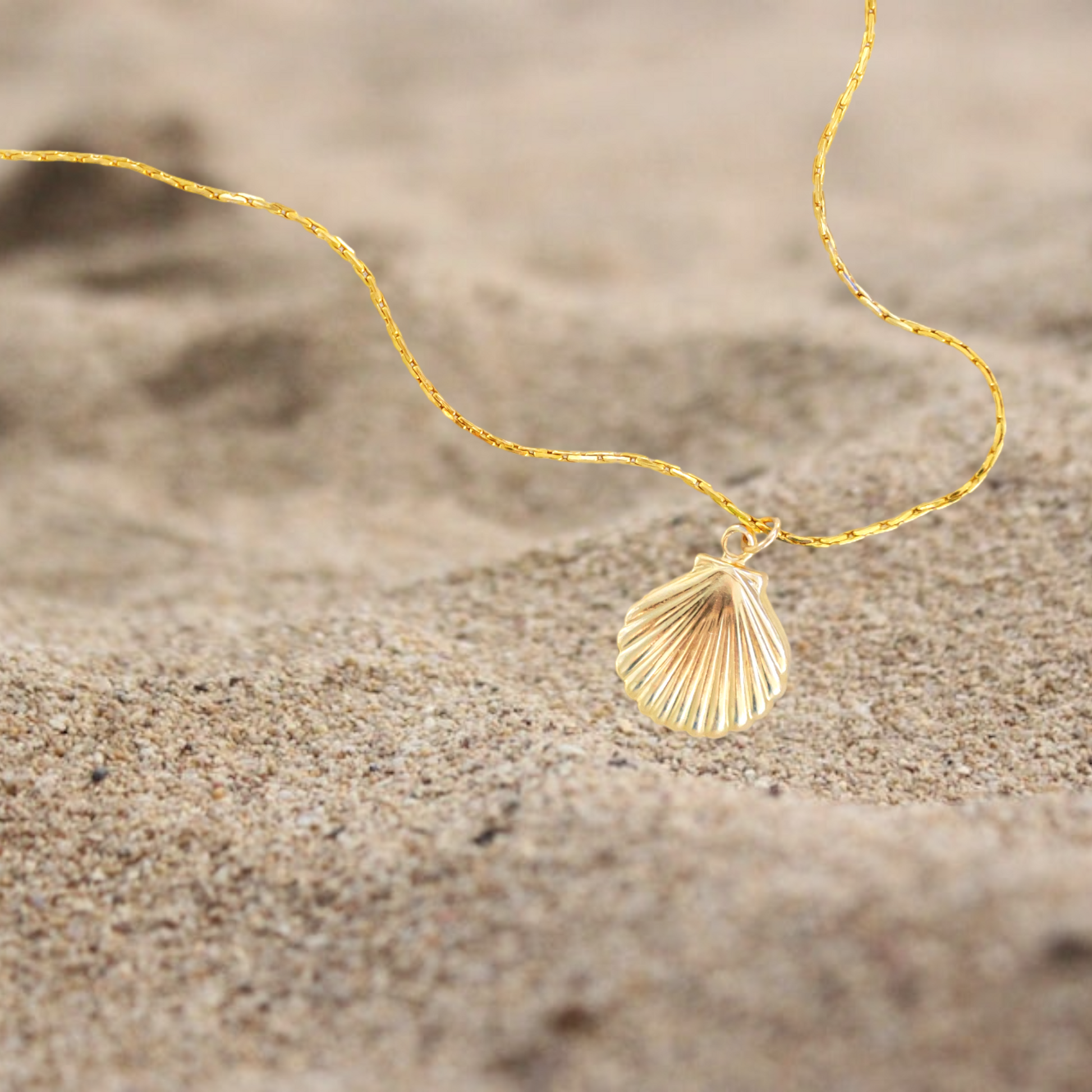 gold shell pendant necklace