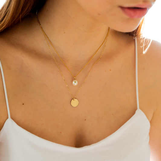 pearl peridot necklace