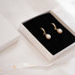 gold hoops with pearls